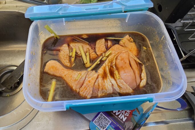 Marinated barbeque chicken