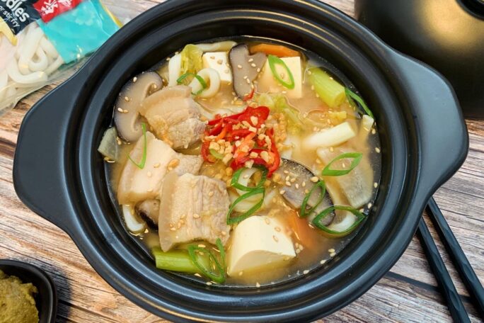 Shiitake Tofu Buta Nabe Udon