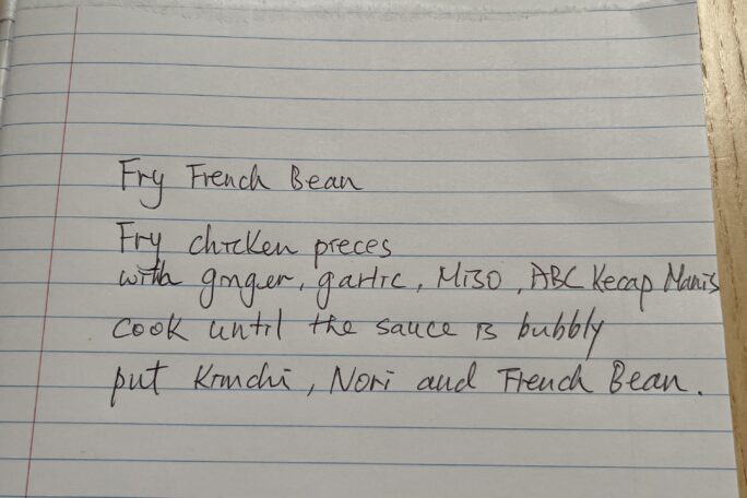 Fry bean with chicken