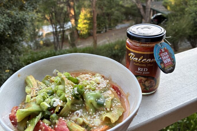 One Pan Red Curry Dumplings